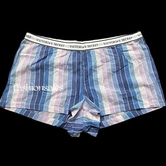 Victoria’s Secret Sleepwear Cotton Viscose pj shorts pajama striped XLarge - Picture 1 of 3
